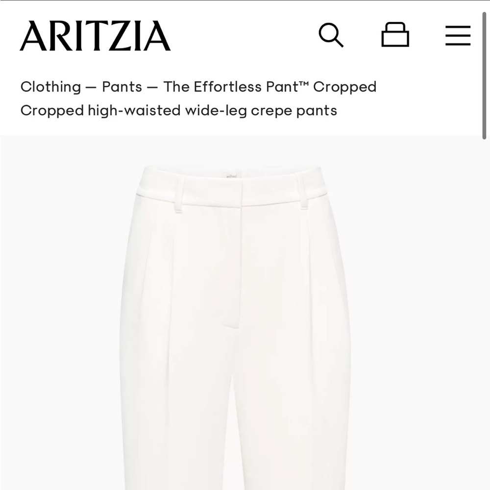 Aritzia Wilfred - The Effortless Pants size 2, cropped